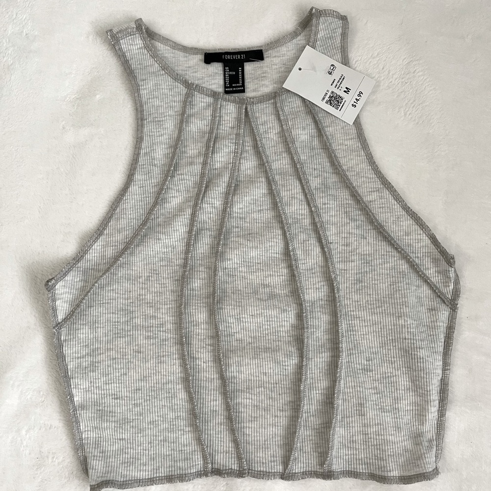 Forever21 gray crop top